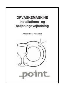 Brugsanvisning Point PPD6021RN Opvaskemaskine