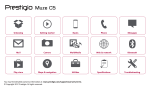 Manual Prestigio Muze C5 Mobile Phone