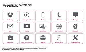 Manual Prestigio Wize G3 Mobile Phone