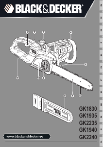 Manual Black and Decker GK1935 Motosserra