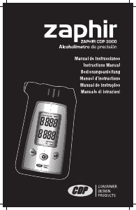 Manual de uso Zaphir CDP 3000 Alcoholímetro