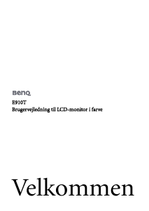 Brugsanvisning BenQ E910T LCD-skærm