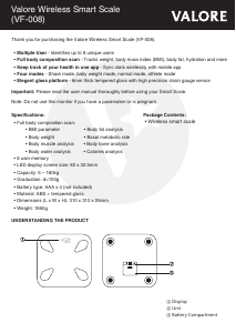 Manual Valore VF-008 Scale