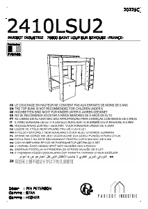 Manual Parisot 2410LSU2 Loft Bed
