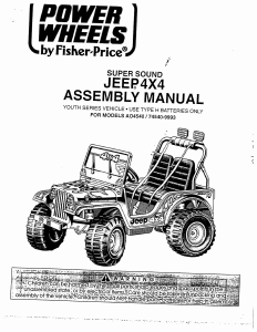 Handleiding Fisher-Price 74540-9993 Jeep 4x4 Kinderauto