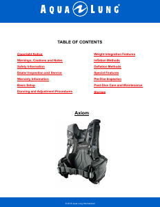 Handleiding Aqua Lung Axiom Trimvest