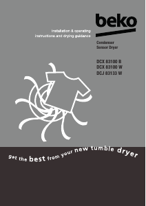 Bruksanvisning BEKO DCX 83100 Torktumlare