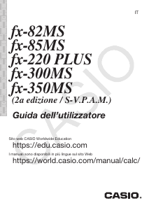 Manuale Casio FX-350MS Calcolatrice