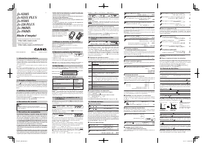 Mode d’emploi Casio FX-85MS Calculatrice