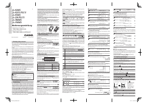 Bedienungsanleitung Casio FX-85MS Rechner