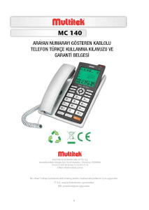 Kullanım kılavuzu Multitek MC140 Telefon