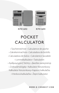 Manuale Q-CONNECT KF01602 Calcolatrice
