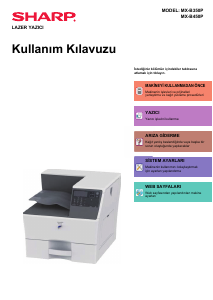 Kullanım kılavuzu Sharp MX-B450P Yazıcı