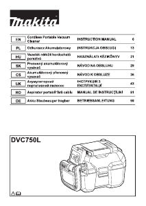 Használati útmutató Makita DVC750LZ Porszívó