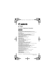 Manual Canon F-720 Calculator