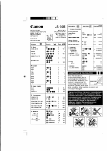 Manual de uso Canon LS-39E Calculadora