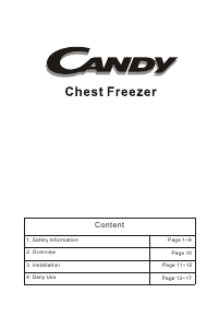 Manual de uso Candy CCHM 145/N Congelador