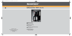Bedienungsanleitung SilverCrest SKAD 1000 A1 Kaffeemaschine
