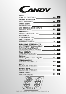 Manuale Candy CVW6BB Piano cottura