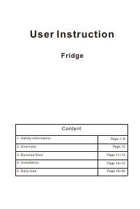 Manual Candy CCTOS 542BN Refrigerator