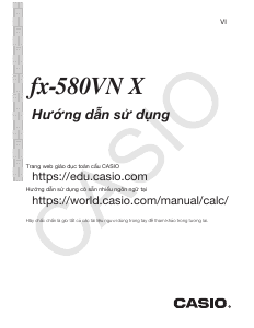 Hướng dẫn sử dụng Casio FX-580VN X Máy tính tay