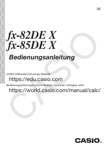 Bedienungsanleitung Casio FX-82DE X Rechner