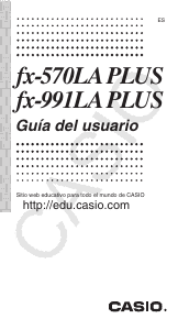 Manual de uso Casio FX-991LA Plus Calculadora