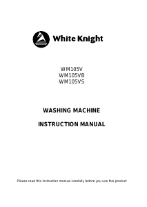 Manual White Knight WM105VS Washing Machine