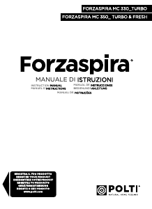 Manual Polti MC350 Turbo & Fresh Forzaspira Aspirador