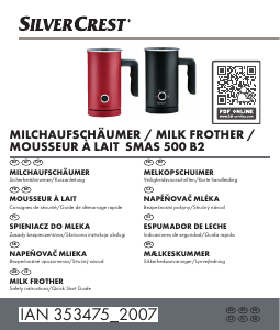 Instrukcja SilverCrest IAN 353475 Spieniacz do mleka