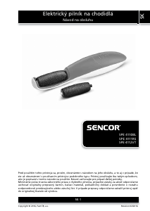 Návod Sencor SPE 4112VT Odstraňovač stvrdnutej kože