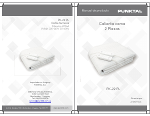 Handleiding Punktal PK-22 PL Elektrische deken