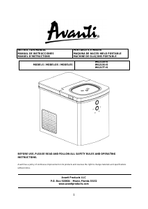 Manual de uso Avanti IM1213S-IS Máquina de hacer hielo