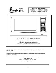 Manual Avanti MT112K0W Microwave