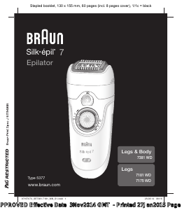 Mode d’emploi Braun 7175 WD Silk-epil 7 Epilateur