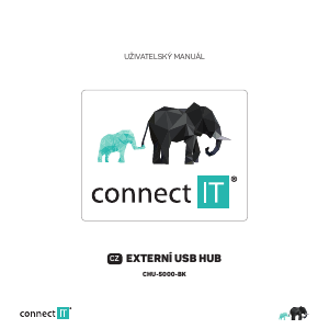 Manuál Connect IT CHU-5000-BK Rozbočovač USB