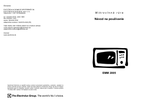 Návod Electrolux EMM2005S Mikrovlnná rúra