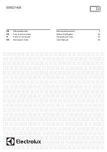 Manual Electrolux EMS21400W Microwave