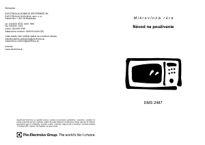 Návod Electrolux EMS2487X Mikrovlnná rúra