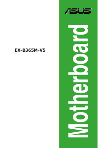 Manual Asus EX-B365M-V5 Motherboard
