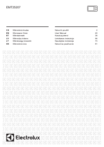 Manual Electrolux EMT25207OW Microwave