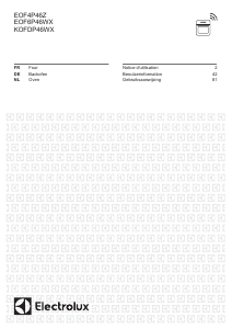 Mode d’emploi Electrolux KOFDP46WX Four