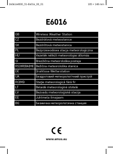 Vadovas EMOS E6016 Meteorologijos stotis