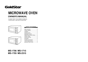 Handleiding Goldstar MS-1706 Magnetron