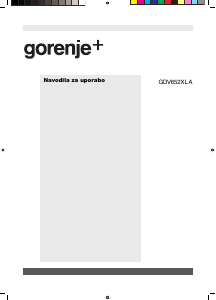 Priročnik Gorenje GDV652XL Pomivalni stroj