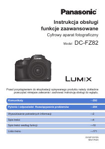 Instrukcja Panasonic DC-FZ82EP Lumix Aparat cyfrowy