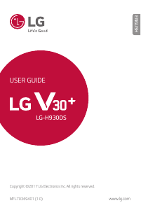 Manual LG H930DS V30+ Mobile Phone