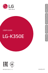 Manual LG K350E Mobile Phone