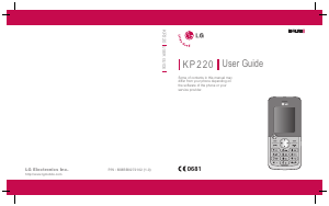 Manual LG KP220 Mobile Phone