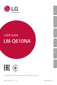 Manual LG LM-Q610NA Mobile Phone